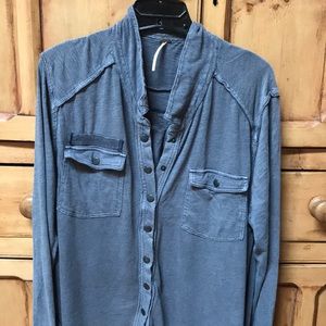 Free people snap front shirt